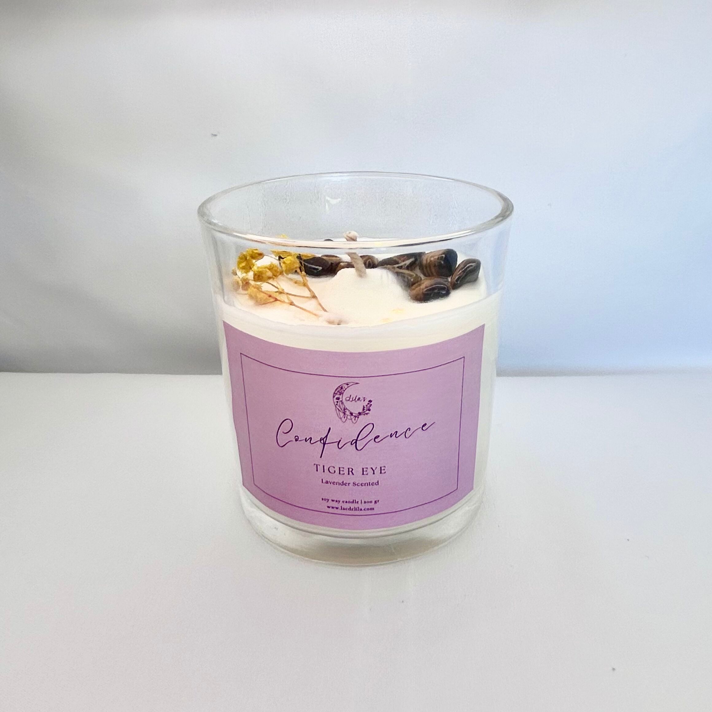 Tiger Eye Crystal Candle Crystal Soy Candle